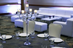 table setting in ballroom